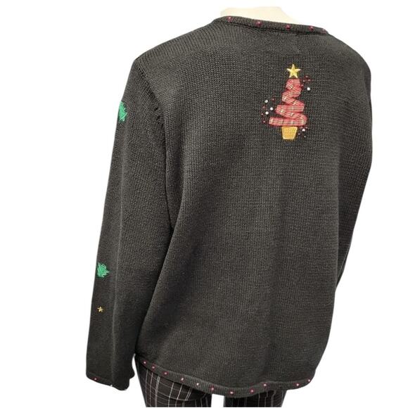 Designers Originals Ugly Christmas Sweater Womens 2X Beaded Cottagecore Grandma - Picture 7 of 15
